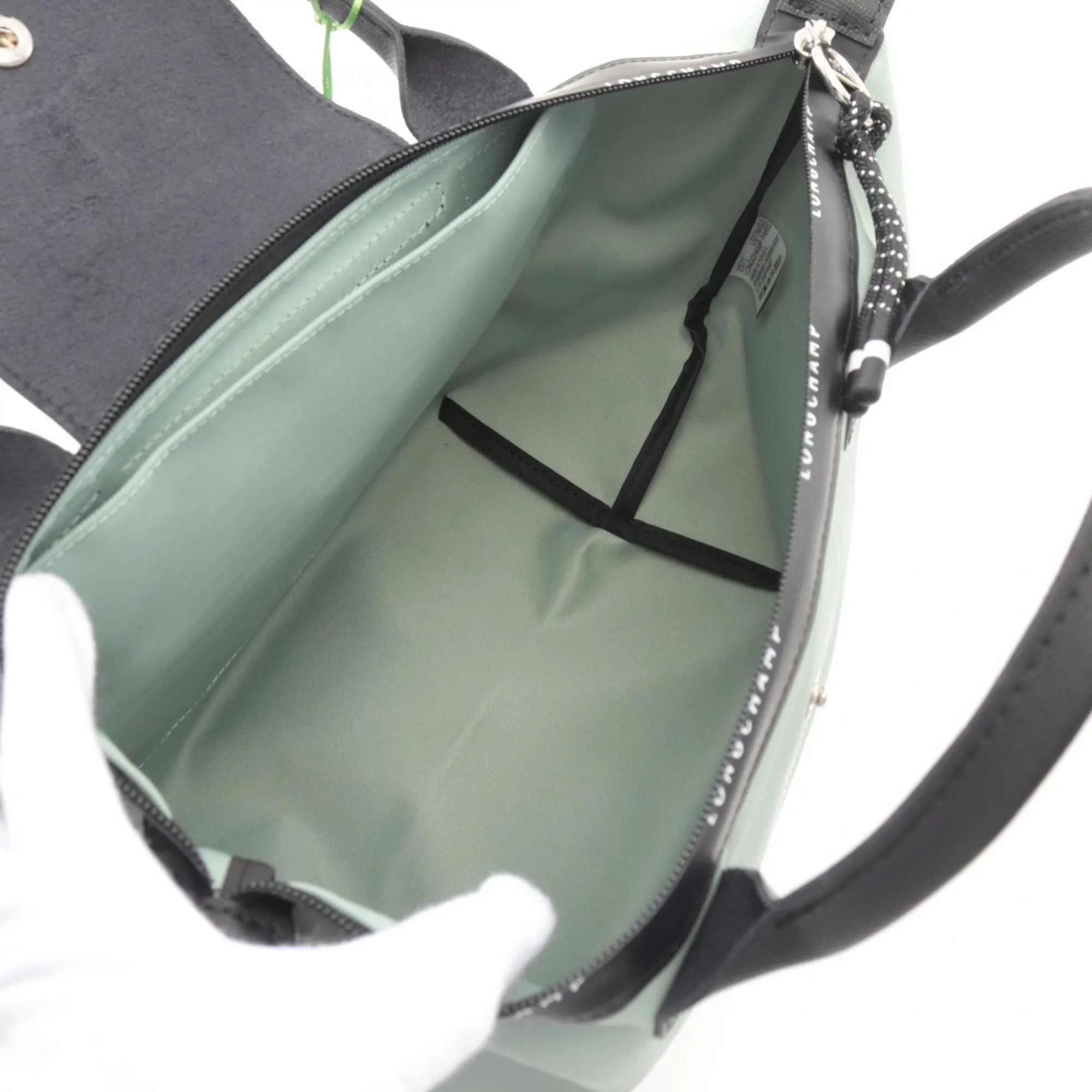 Longchamp  Canvas Leather Tote Bag (Pre-Owned)