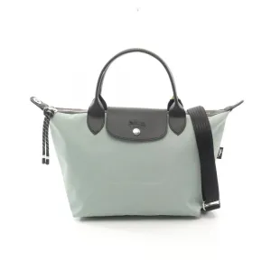 Longchamp  Canvas Leather Tote Bag (Pre-Owned)