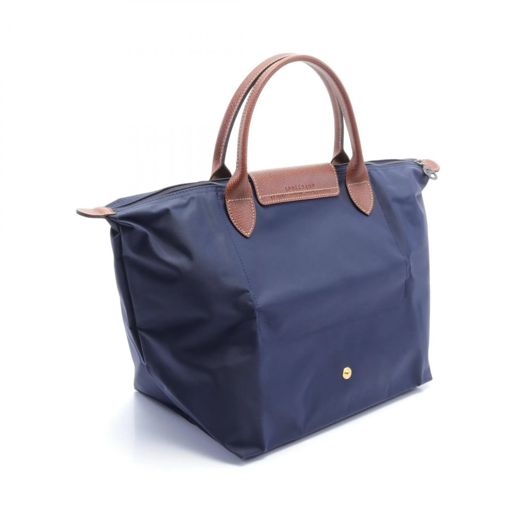 Longchamp  Navy Nylon Leather Tote Bag (Pre-Owned)
