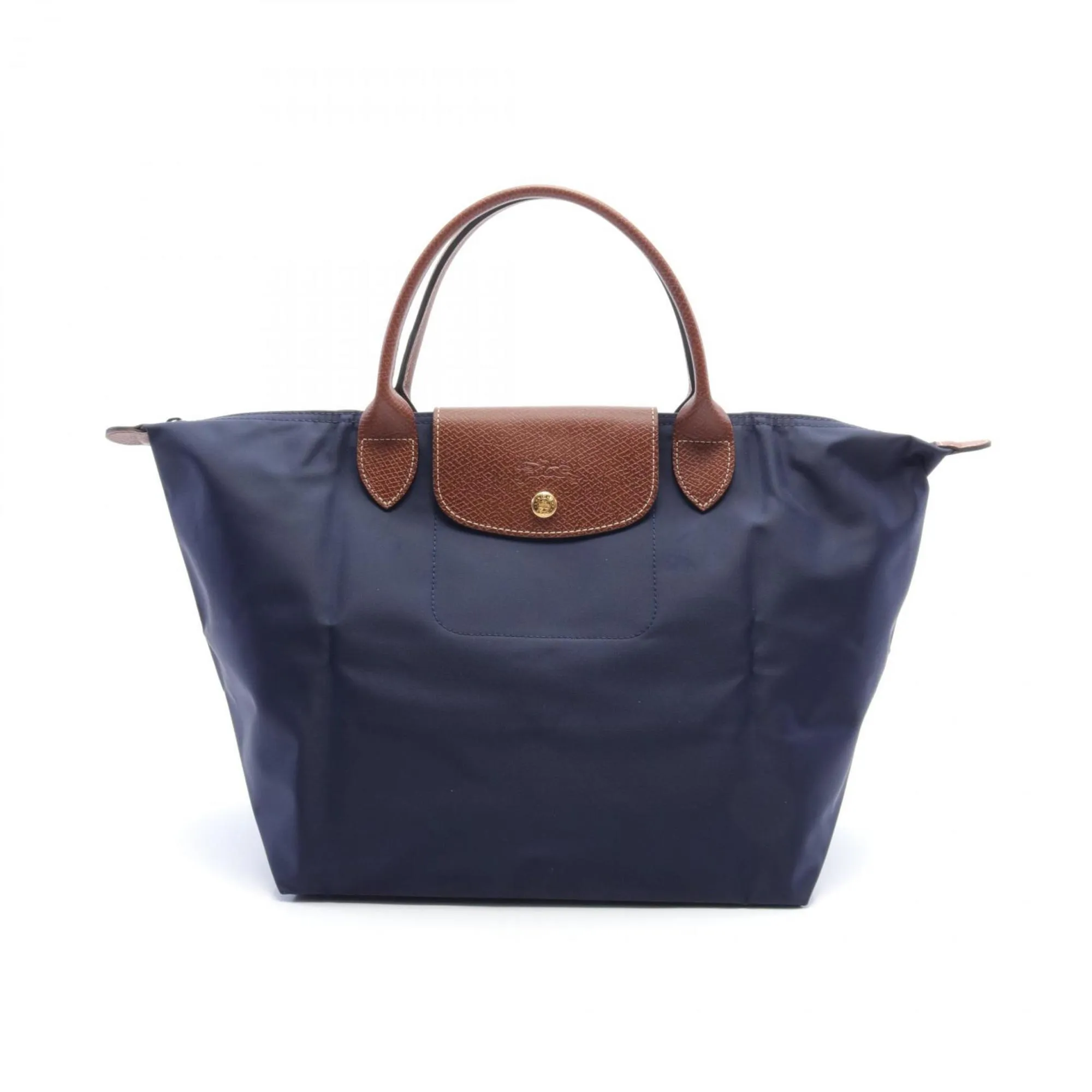 Longchamp  Navy Nylon Leather Tote Bag (Pre-Owned)