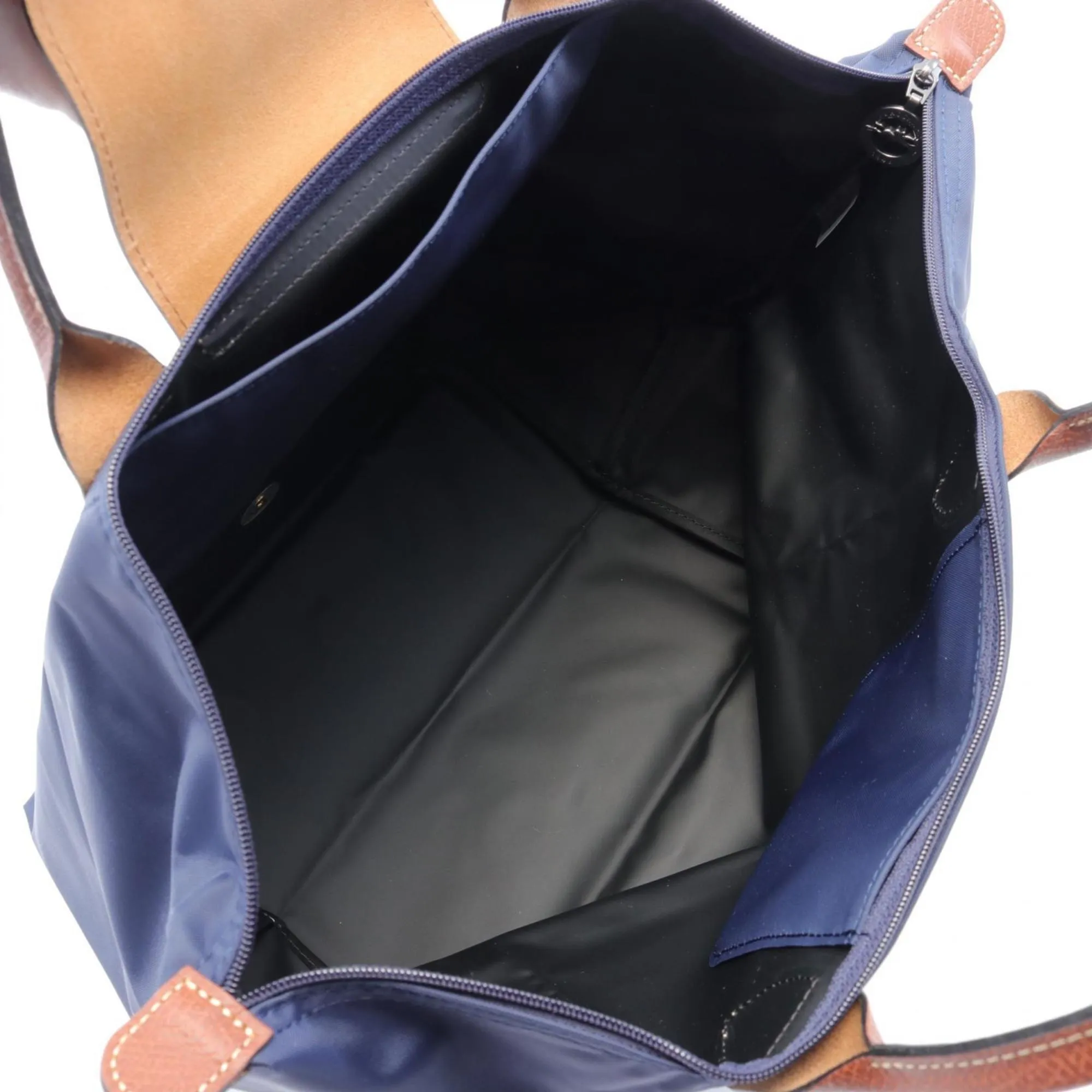 Longchamp  Navy Nylon Leather Tote Bag (Pre-Owned)