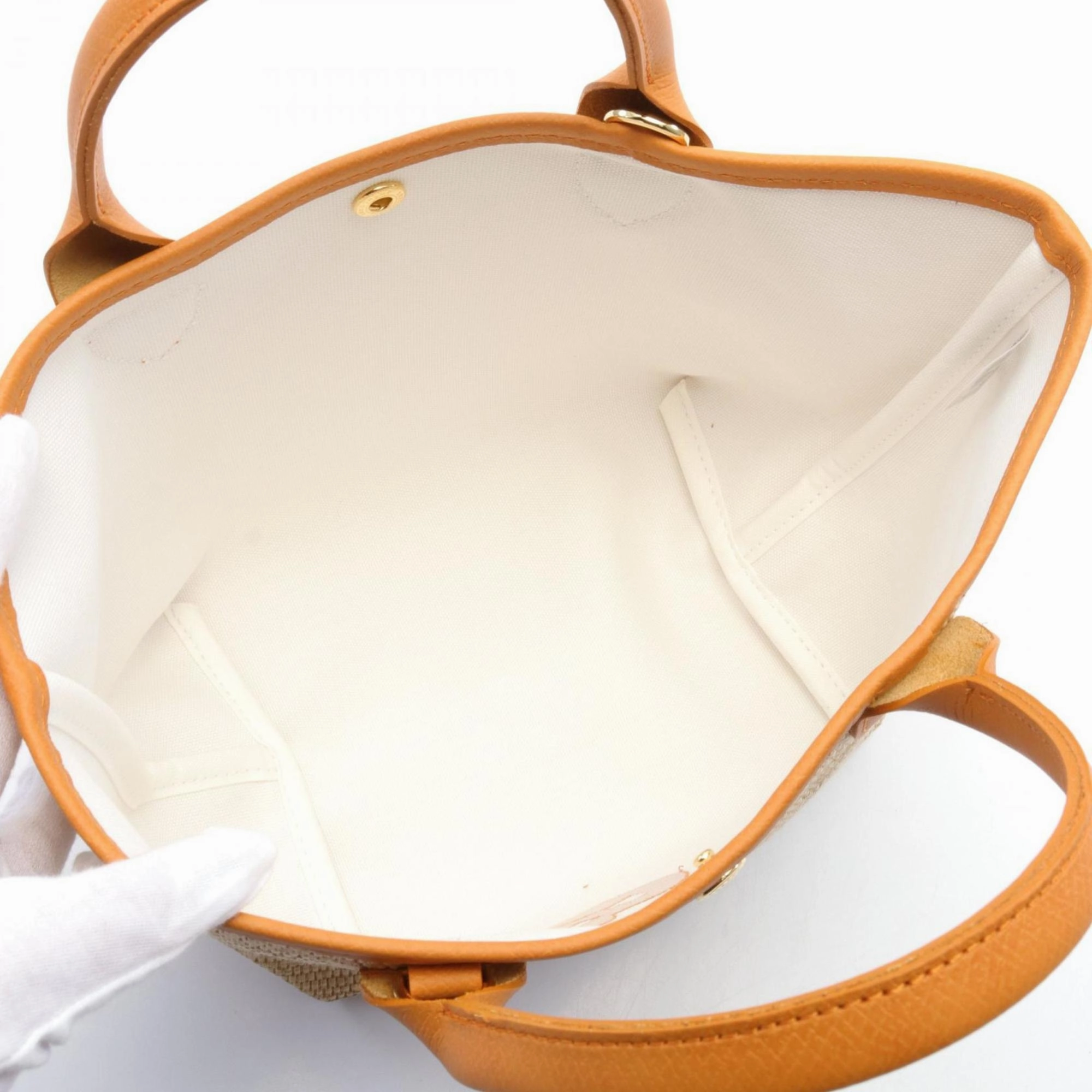 Longchamp   Leather Straw Handbag