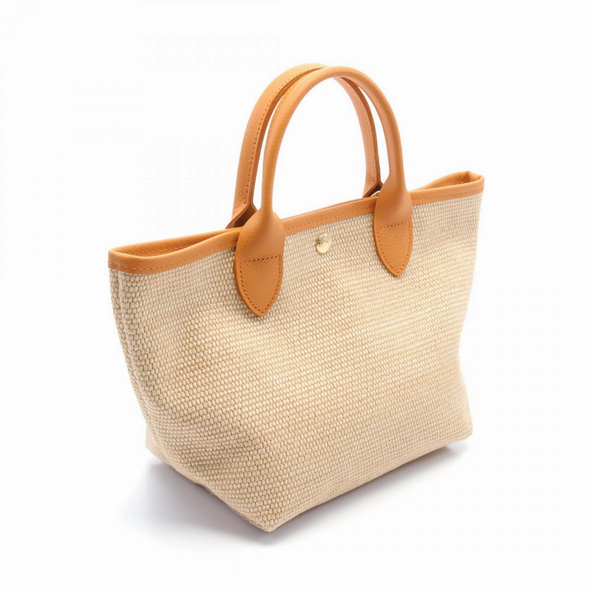 Longchamp   Leather Straw Handbag