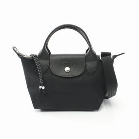Longchamp Nylon Leather Handbag (Pre-Owned)