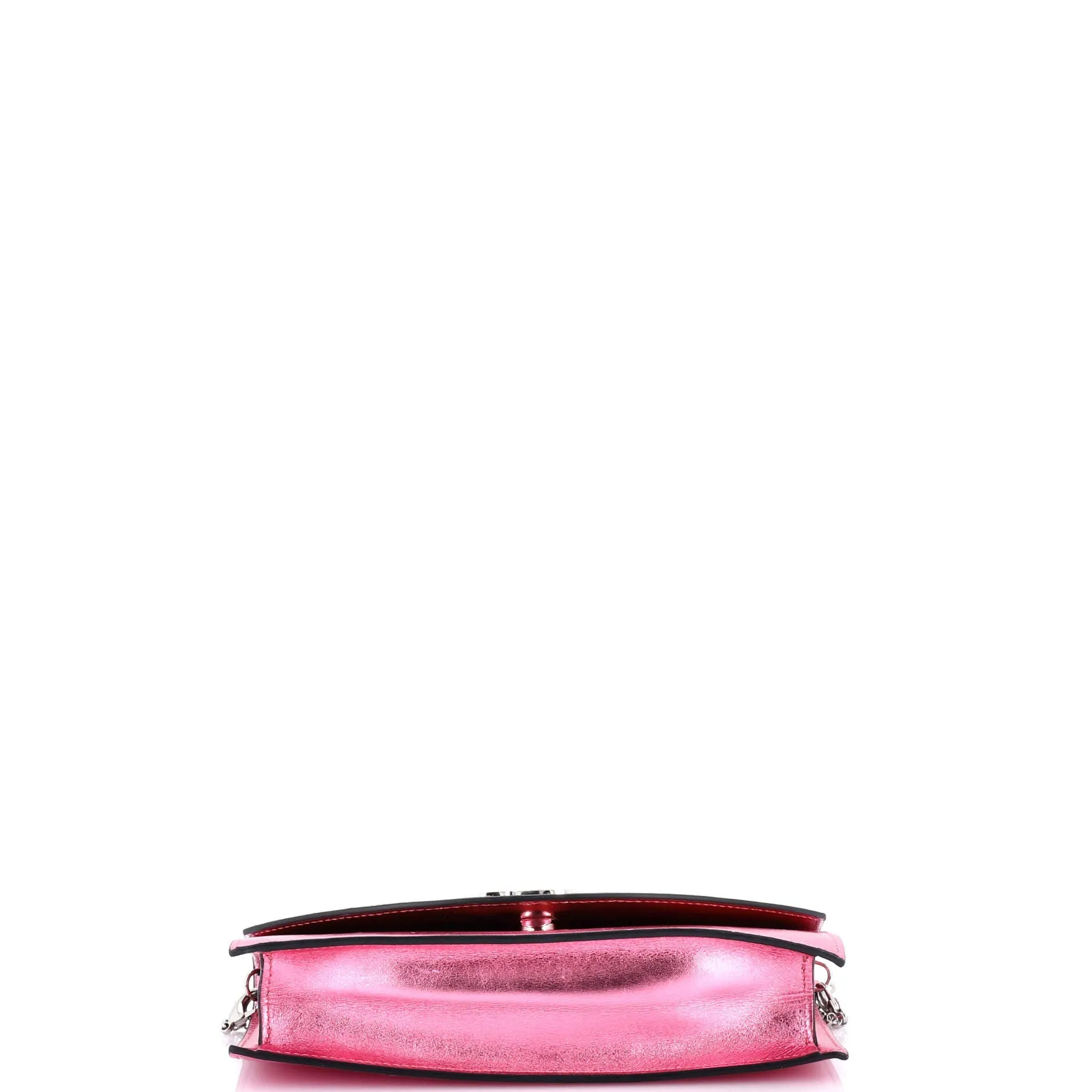 Loubi54 Chain Clutch Metallic Leather
