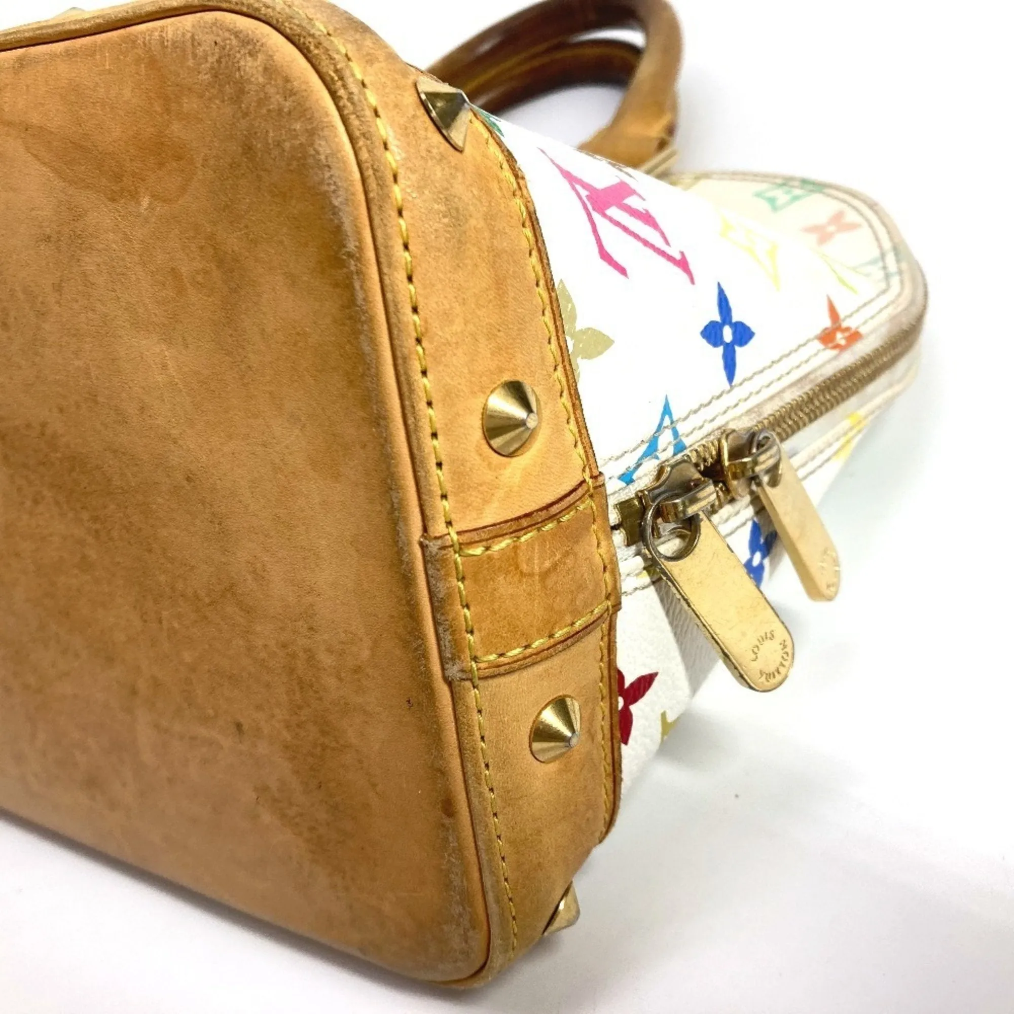 Louis Vuitton Blanc Monogram colore Handbag Tote Bag (Pre-Owned)