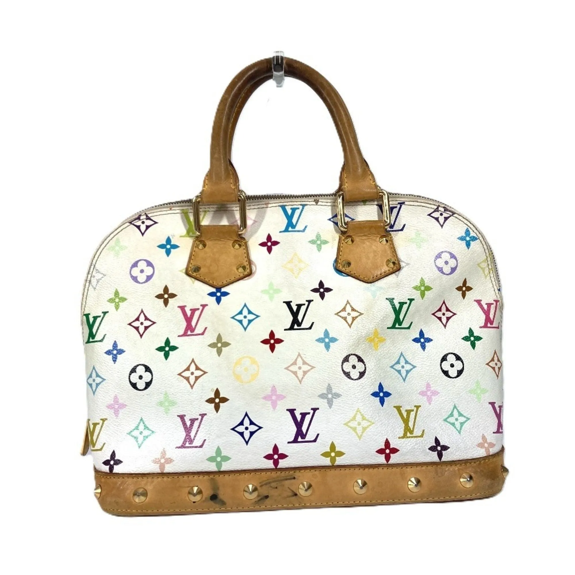 Louis Vuitton Blanc Monogram colore Handbag Tote Bag (Pre-Owned)