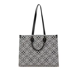 Louis Vuitton blue Canvas Leather Handbag Tote Bag (Pre-Owned)