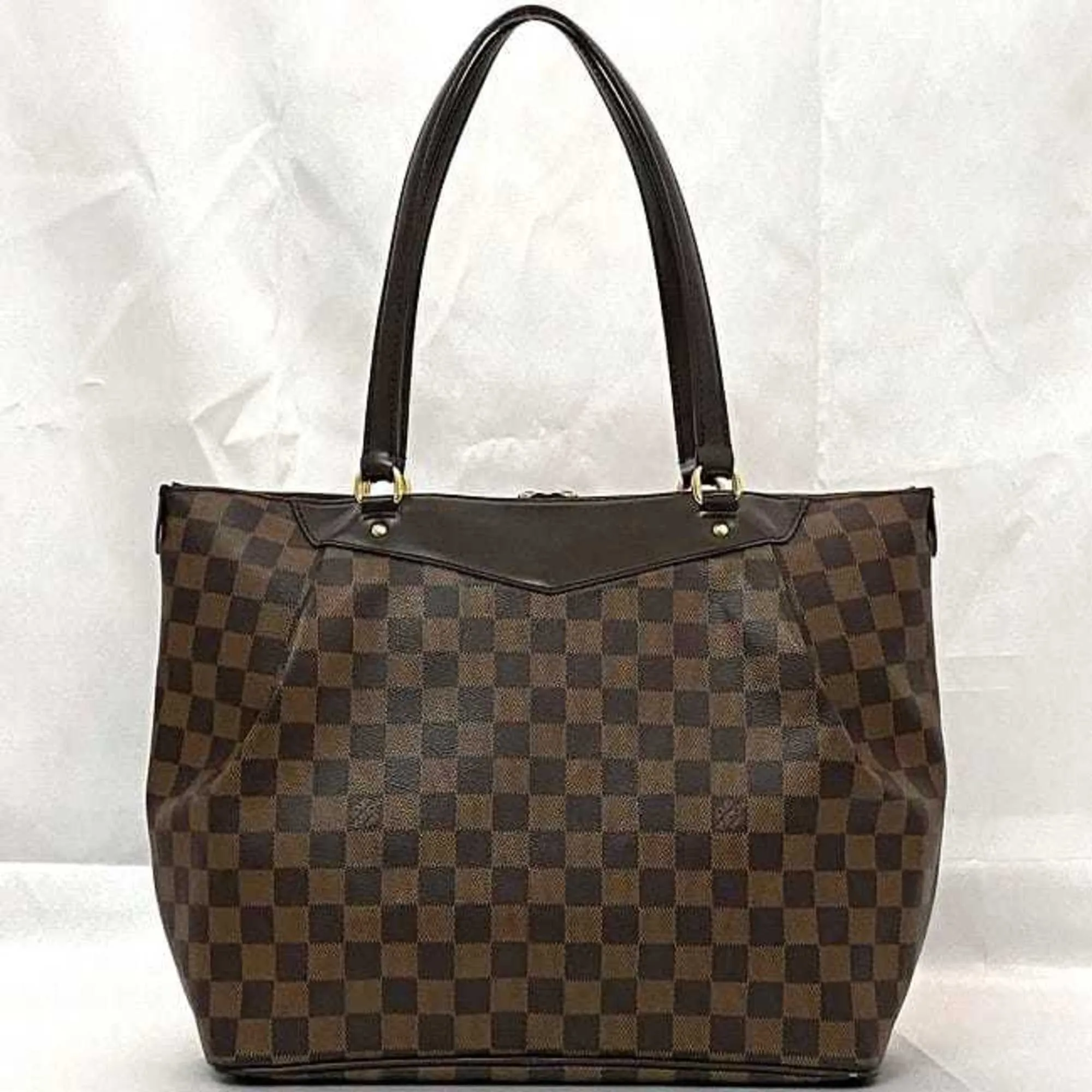Louis Vuitton Damier Canvas Ebene Damier Canvas Tote Bag (Pre-Owned)