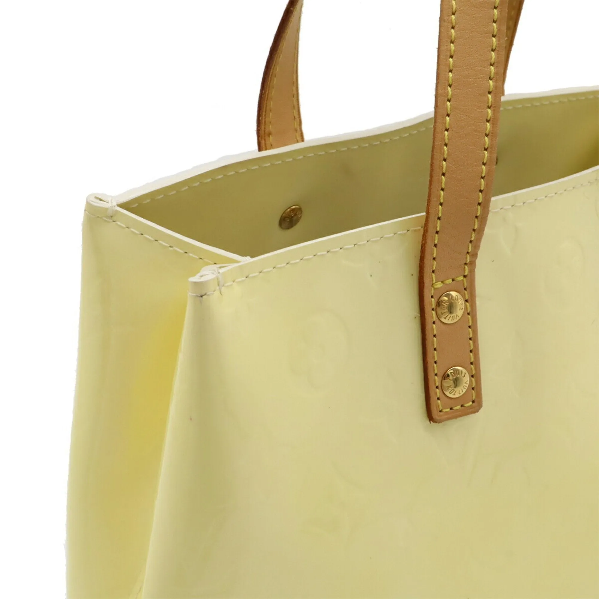 Louis Vuitton ivory Patent Leather Handbag Tote Bag (Pre-Owned)