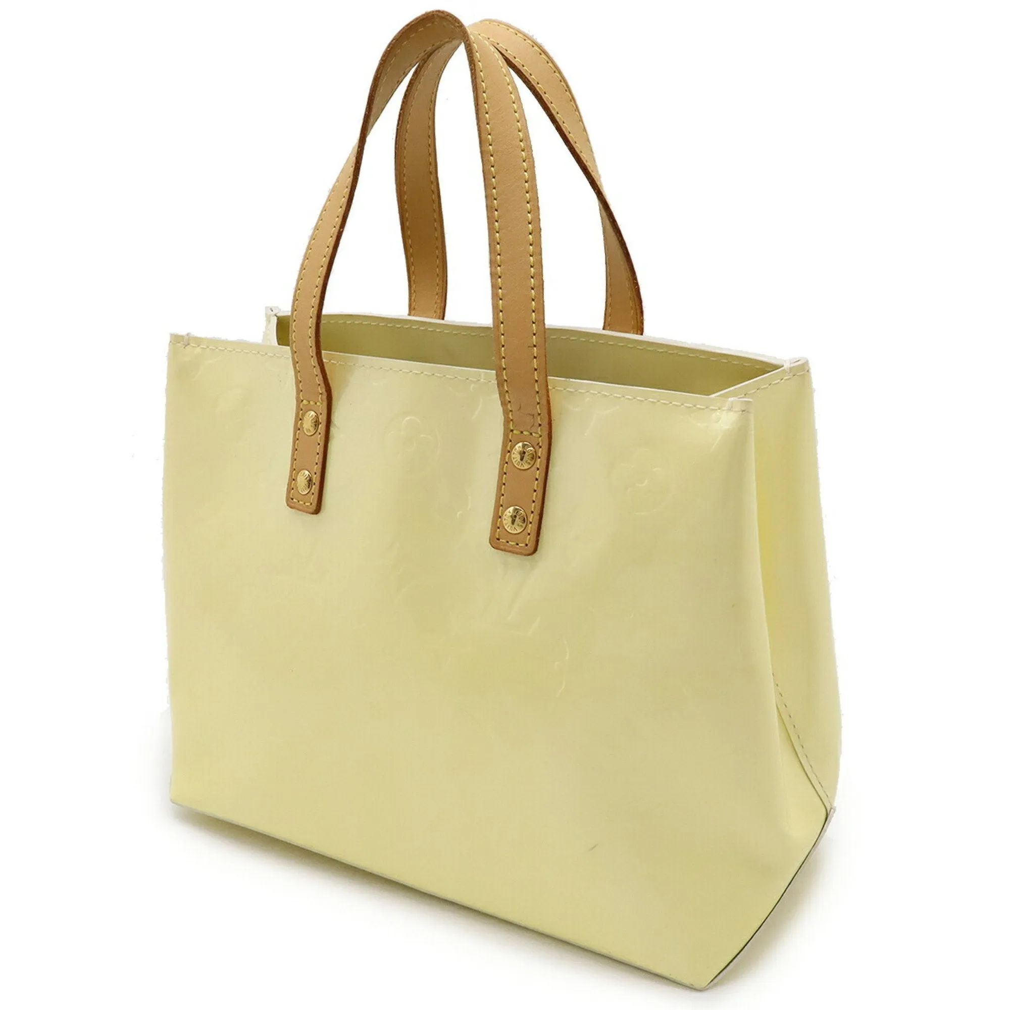 Louis Vuitton ivory Patent Leather Handbag Tote Bag (Pre-Owned)