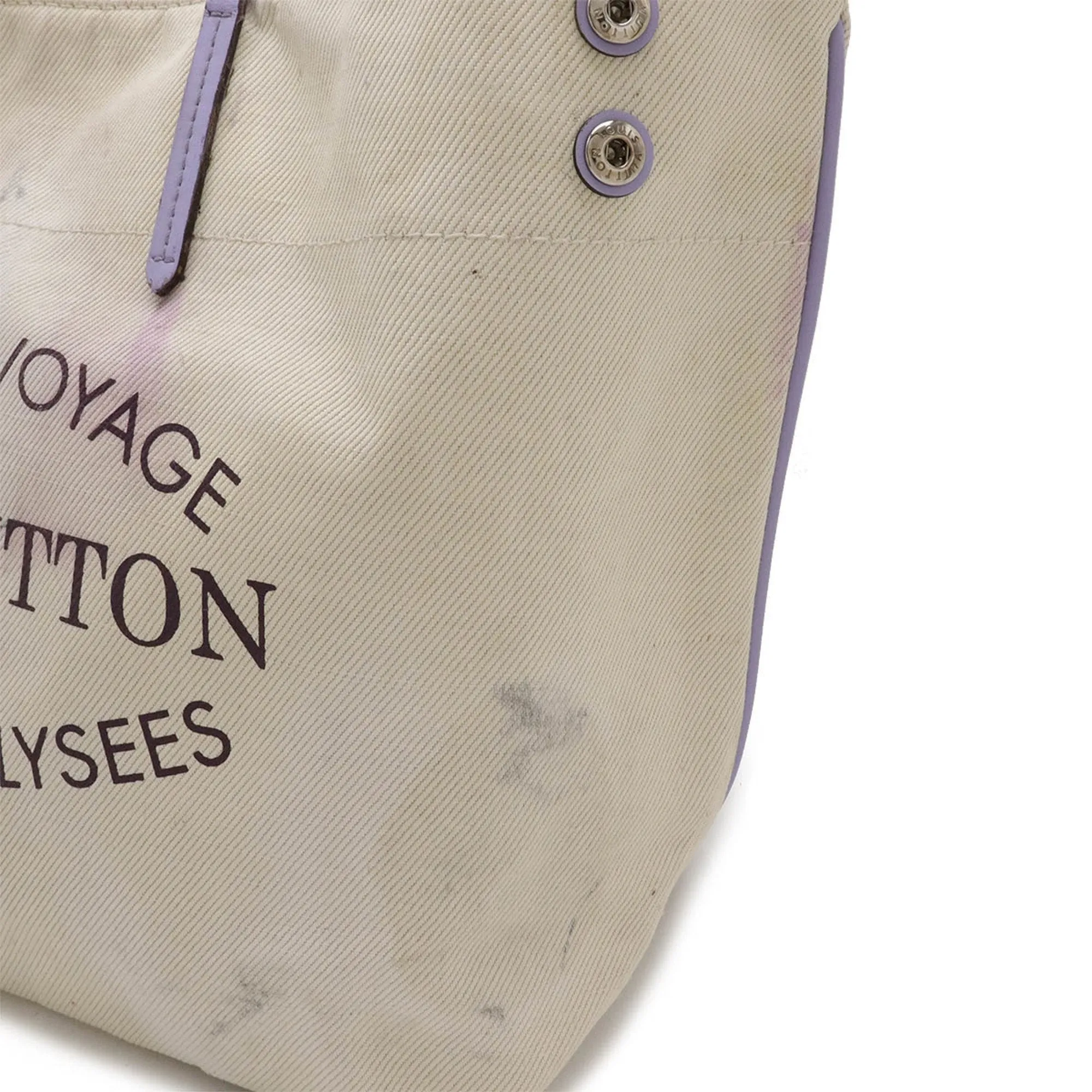 Louis Vuitton Lilac Canvas Leather Tote Bag (Pre-Owned)