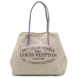 Louis Vuitton Lilac Canvas Leather Tote Bag (Pre-Owned)