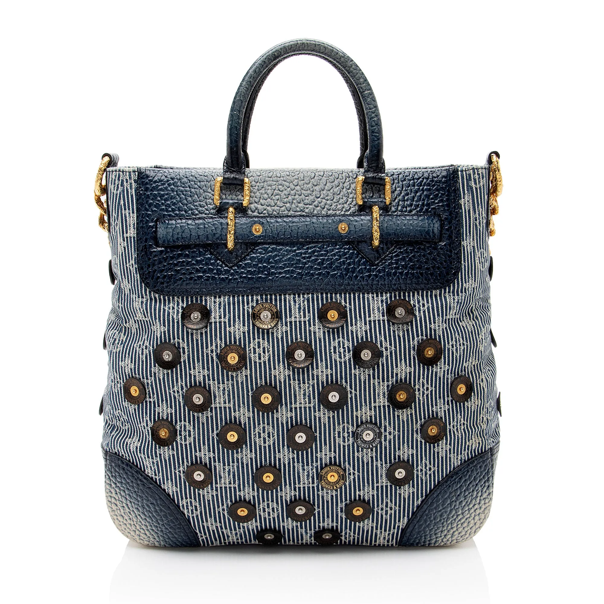Louis Vuitton Limited Edition Monogram Denim Polka Dots Corsaire Tote