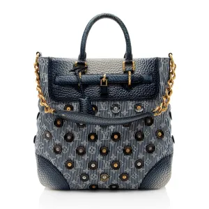 Louis Vuitton Limited Edition Monogram Denim Polka Dots Corsaire Tote