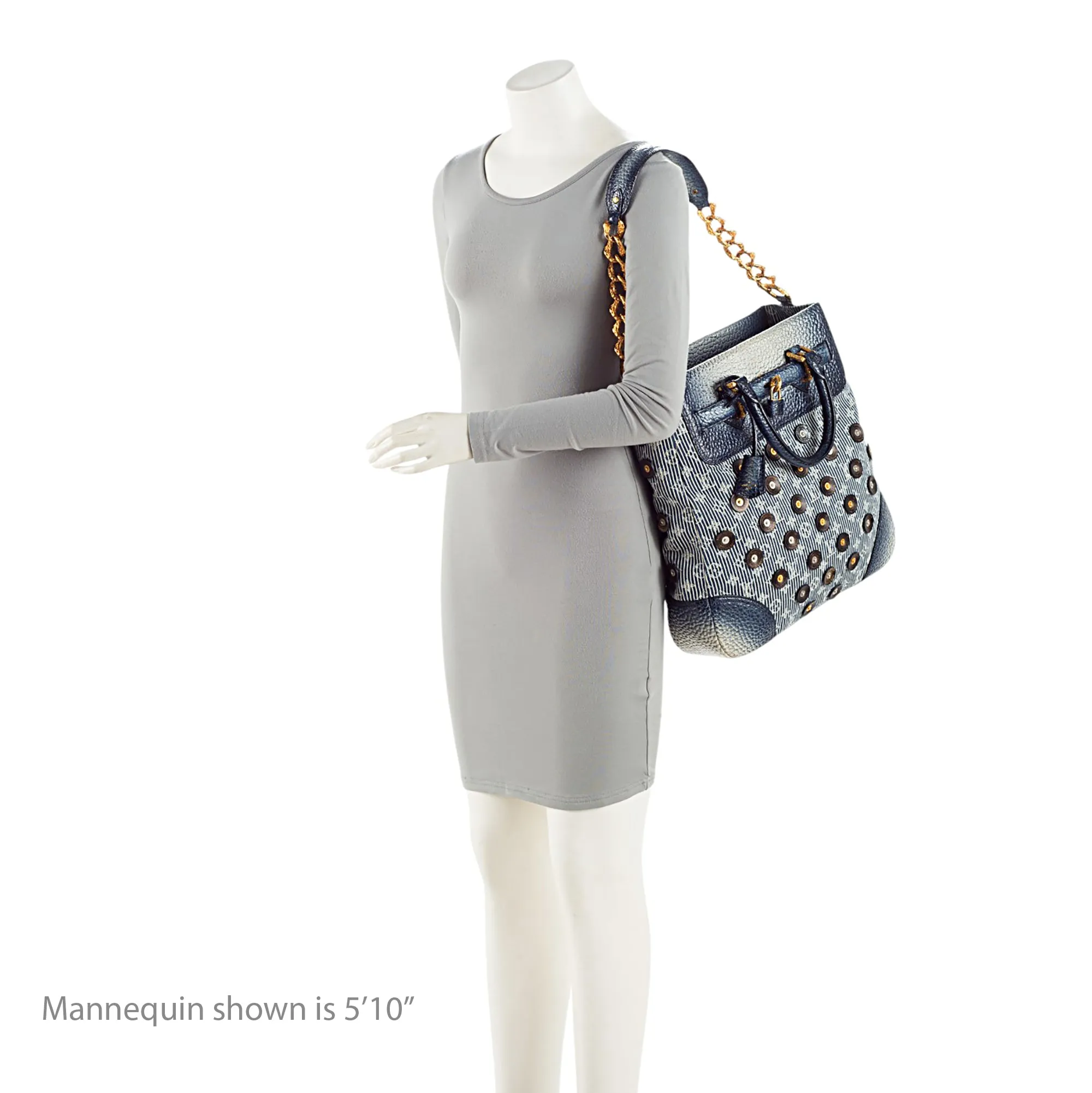 Louis Vuitton Limited Edition Monogram Denim Polka Dots Corsaire Tote