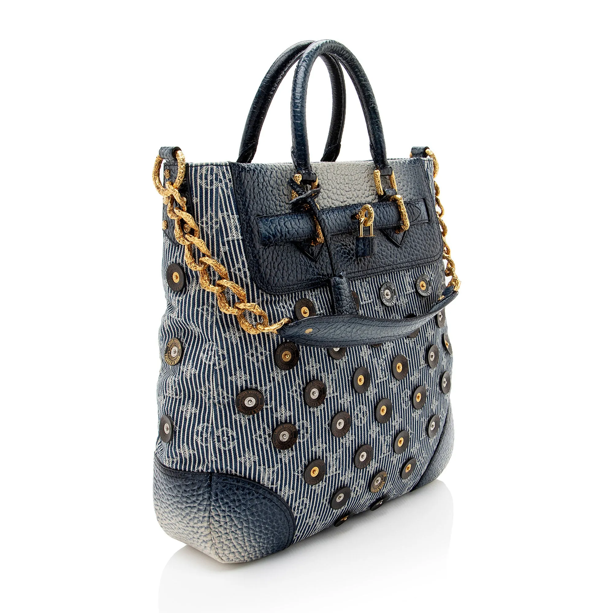 Louis Vuitton Limited Edition Monogram Denim Polka Dots Corsaire Tote