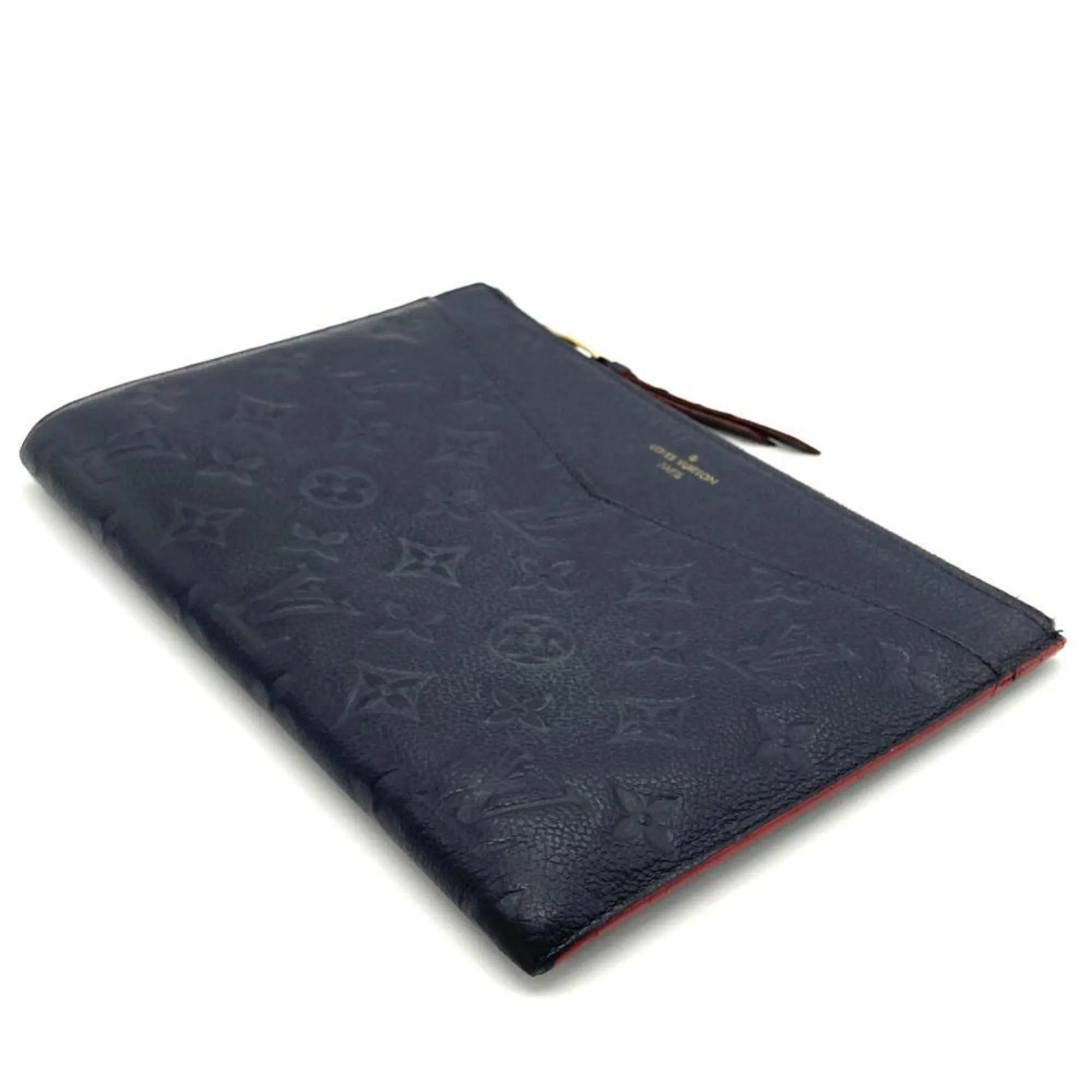 Louis Vuitton Marine Rouge Navy Monogram Empreinte Clutch Bag Pochette (Pre-Owned)