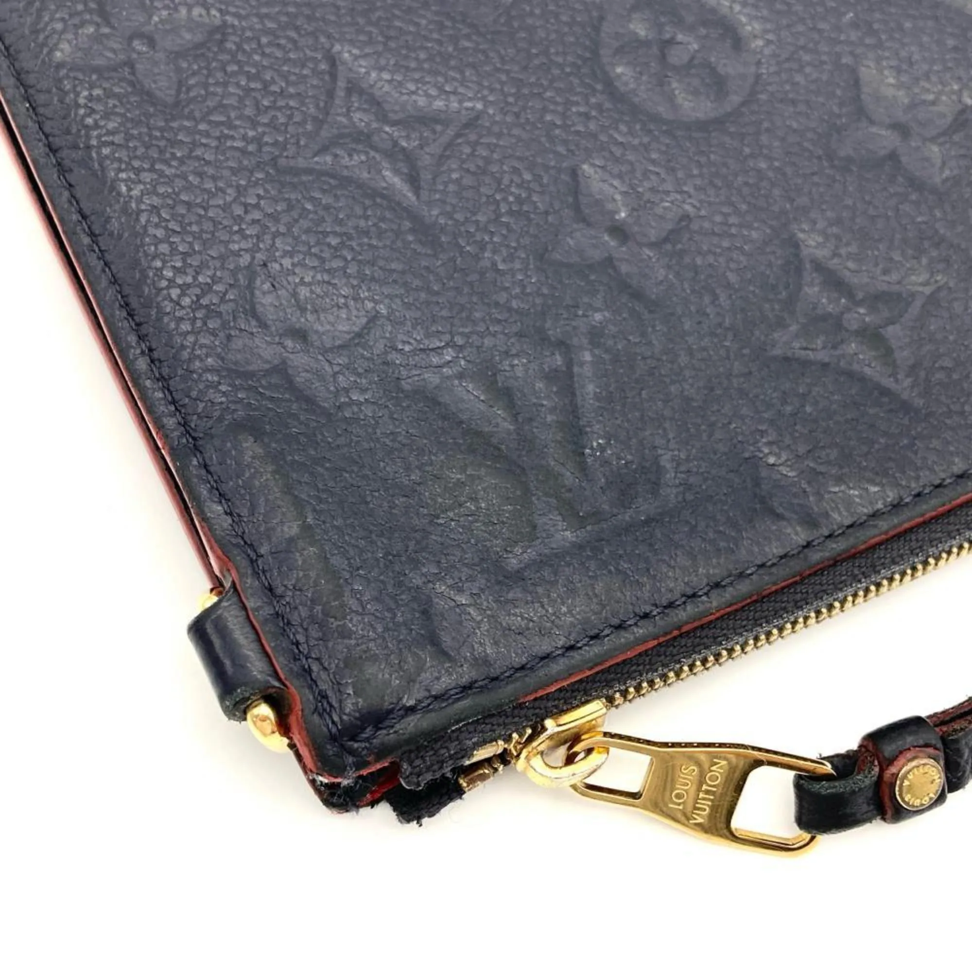 Louis Vuitton Marine Rouge Navy Monogram Empreinte Clutch Bag Pochette (Pre-Owned)