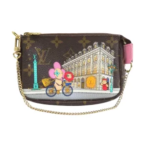 Louis Vuitton Mini Pochette Accessoires Canvas Clutch Bag (Pre-Owned)