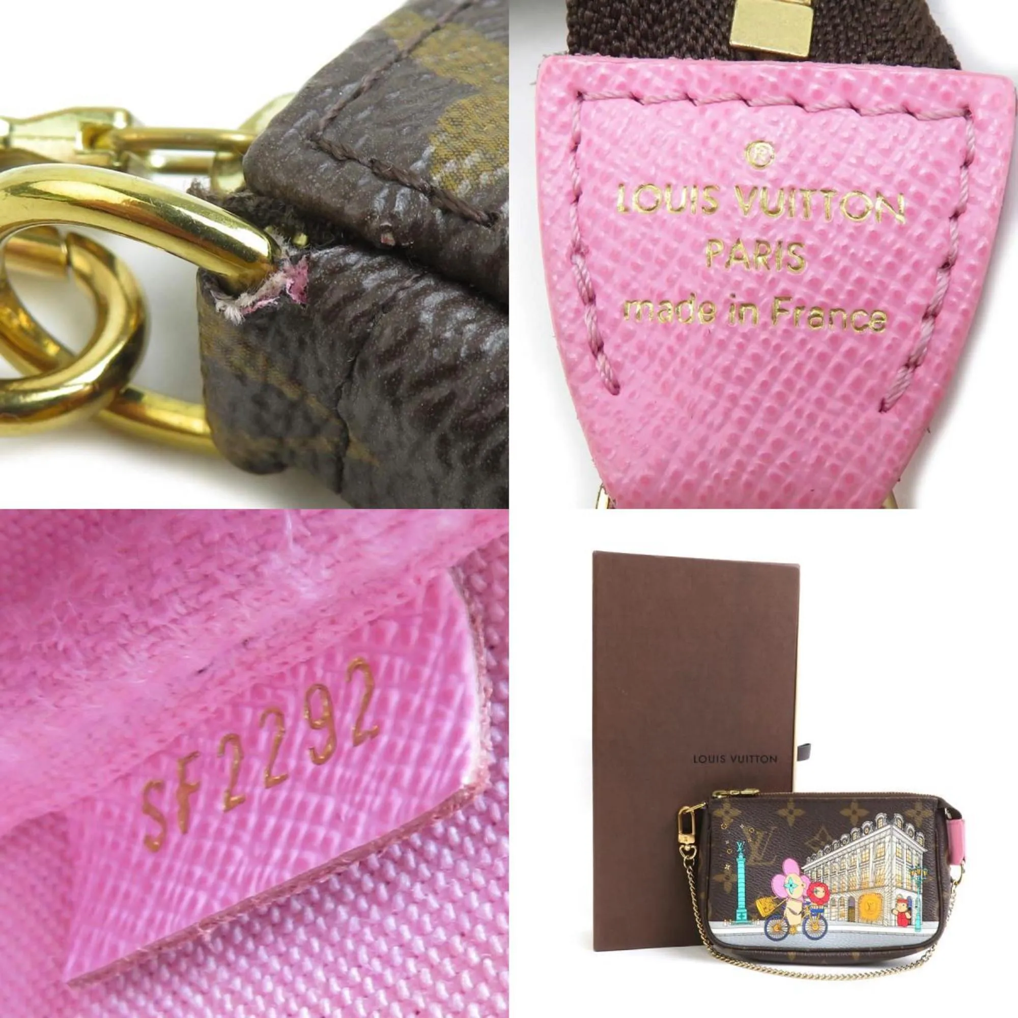 Louis Vuitton Mini Pochette Accessoires Canvas Clutch Bag (Pre-Owned)