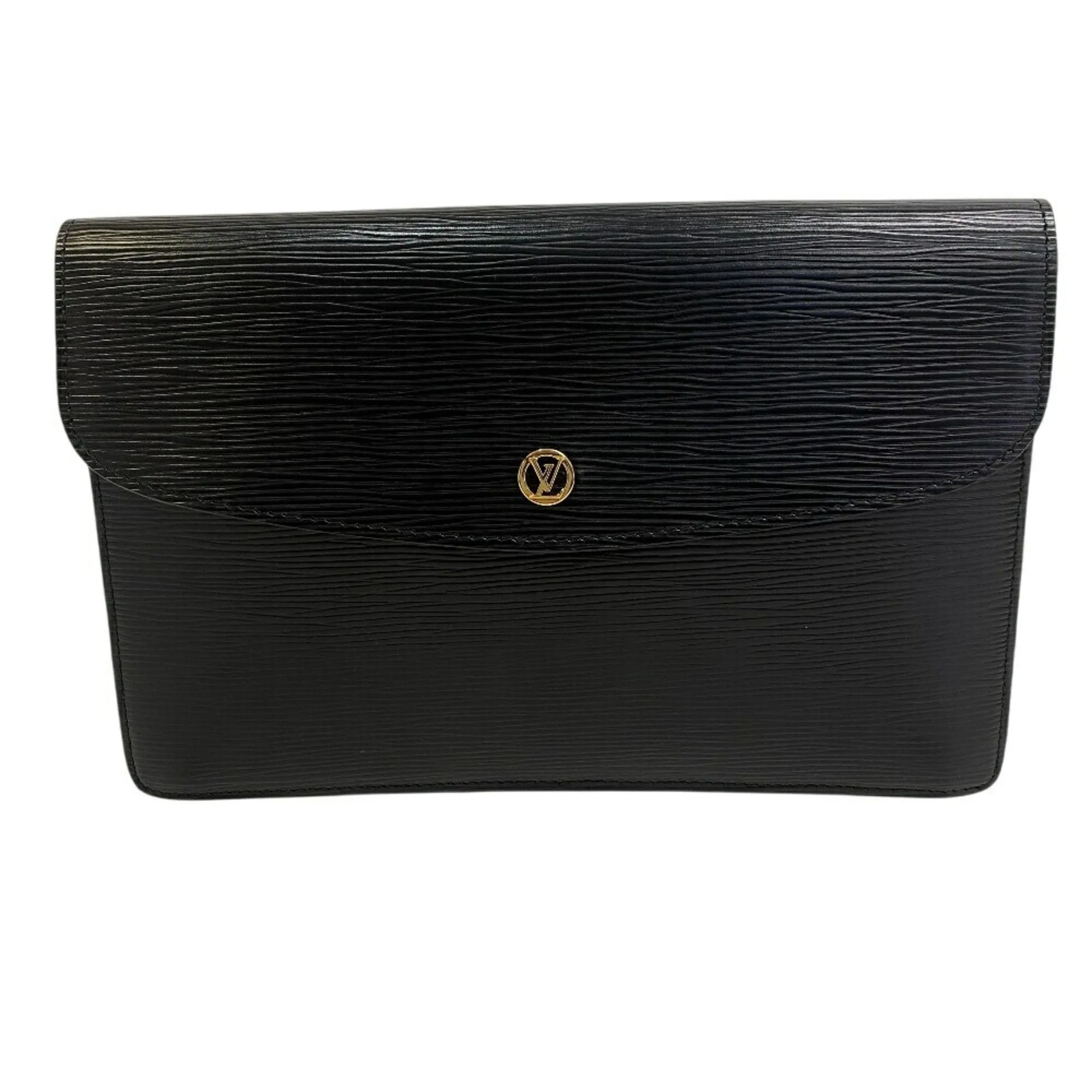 Louis Vuitton Noir Epi Leather Clutch Bag Pouch (Pre-Owned)
