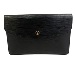 Louis Vuitton Noir Epi Leather Clutch Bag Pouch (Pre-Owned)