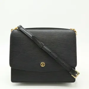 Louis Vuitton Noir Epi Leather Clutch Bag Shoulder Bag (Pre-Owned)