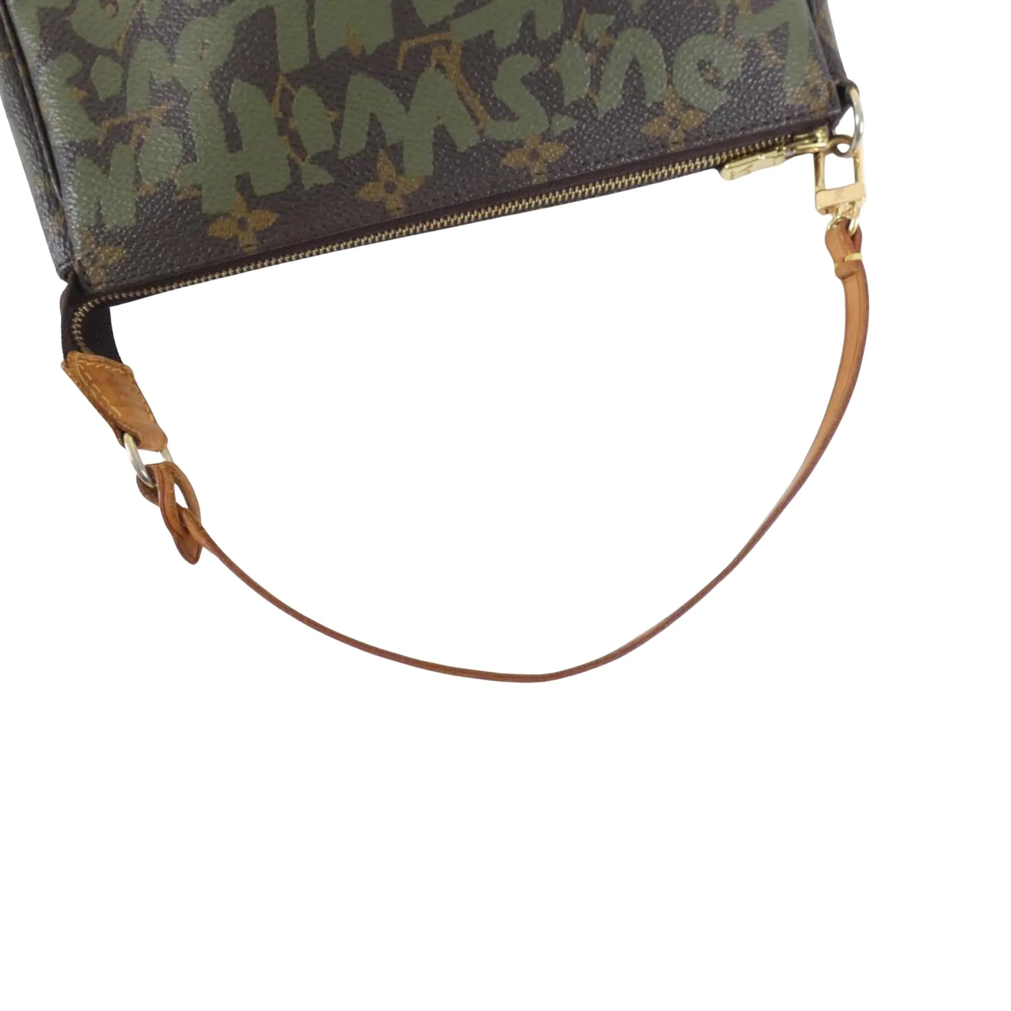 Louis Vuitton Pochette Accessoire Canvas Clutch Bag (Pre-Owned)