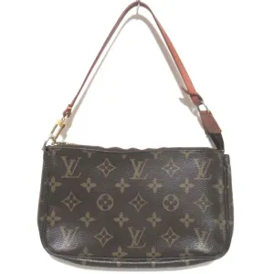Louis Vuitton Pochette Accessoire Canvas Clutch Bag (Pre-Owned)