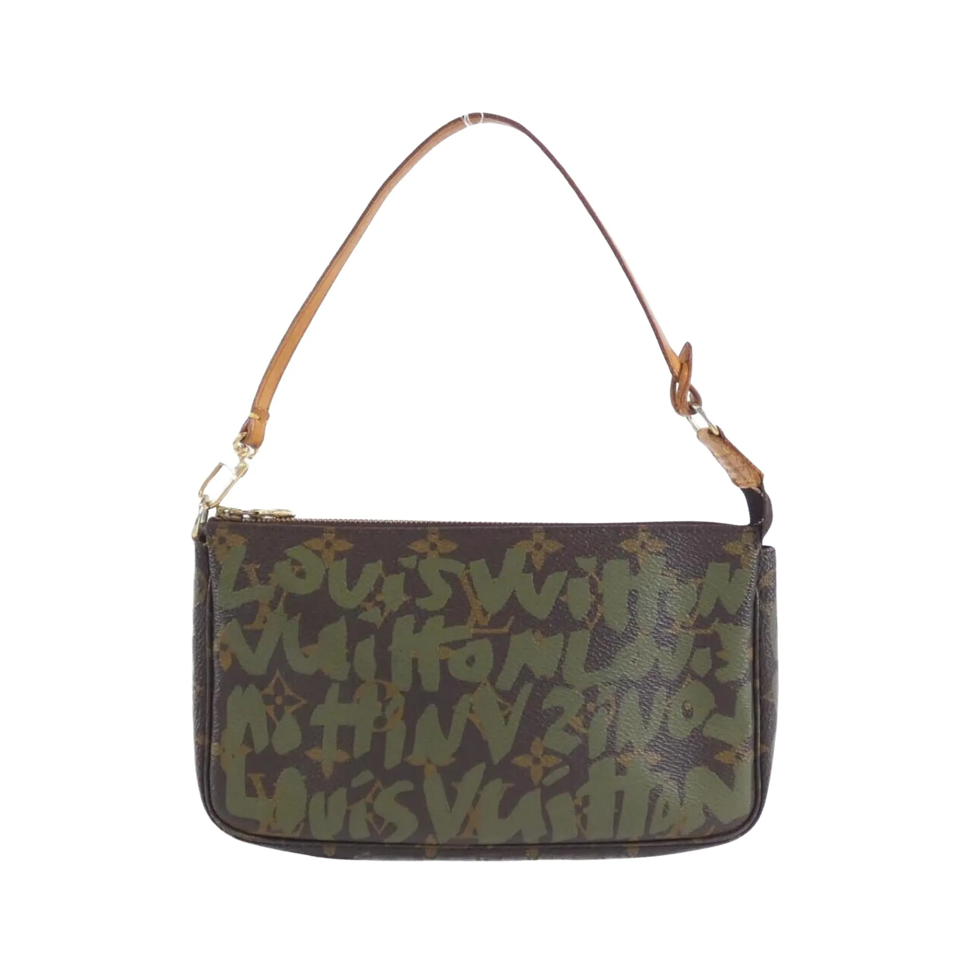 Louis Vuitton Pochette Accessoire Canvas Clutch Bag (Pre-Owned)