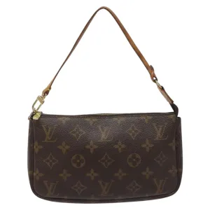 Louis Vuitton Pochette Accessoire Canvas Clutch Bag (Pre-Owned)