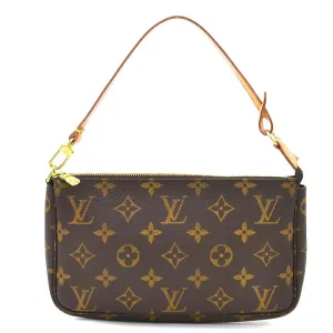 Louis Vuitton Pochette Accessoire Canvas Clutch Bag (Pre-Owned)