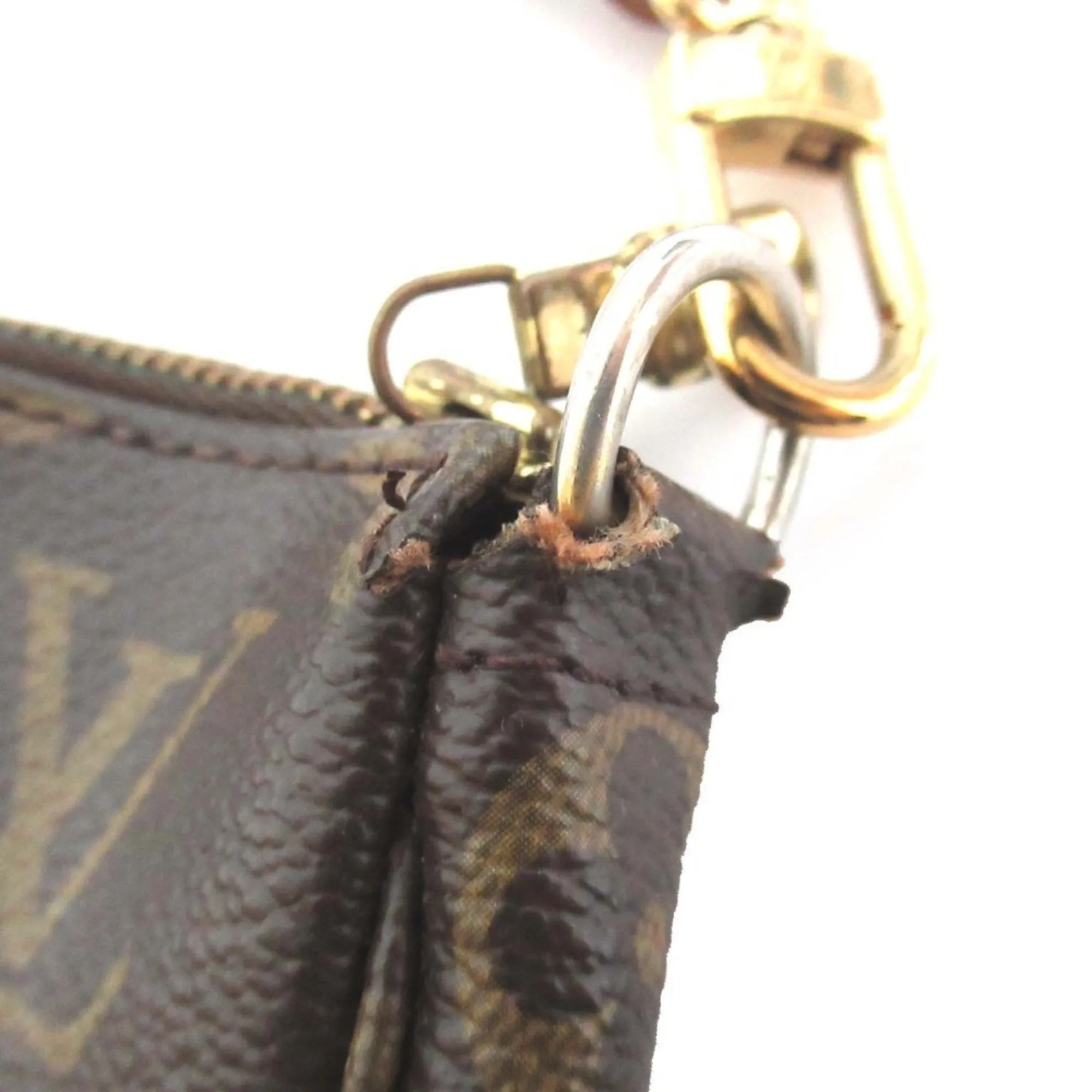 Louis Vuitton Pochette Accessoire Canvas Clutch Bag (Pre-Owned)