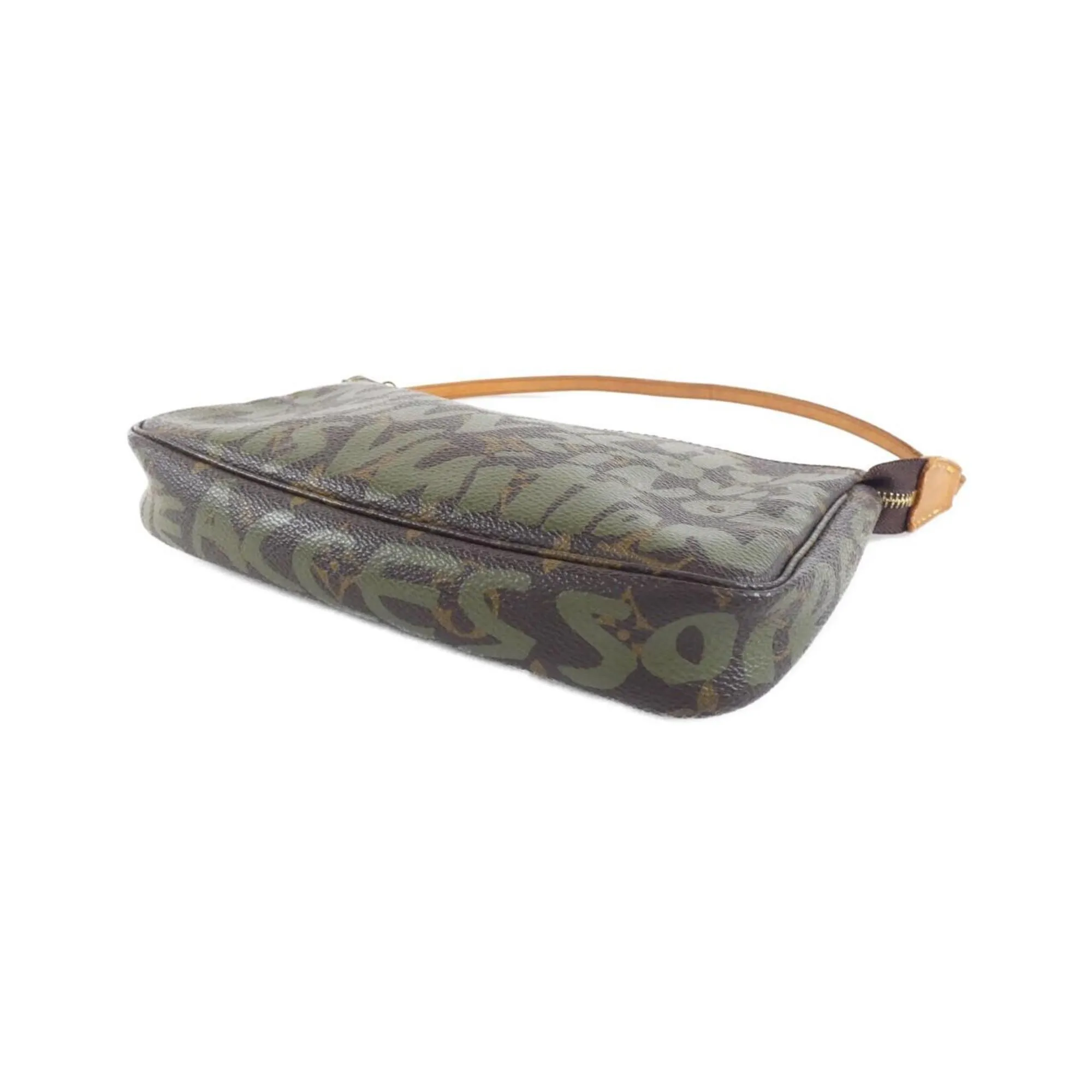 Louis Vuitton Pochette Accessoire Canvas Clutch Bag (Pre-Owned)