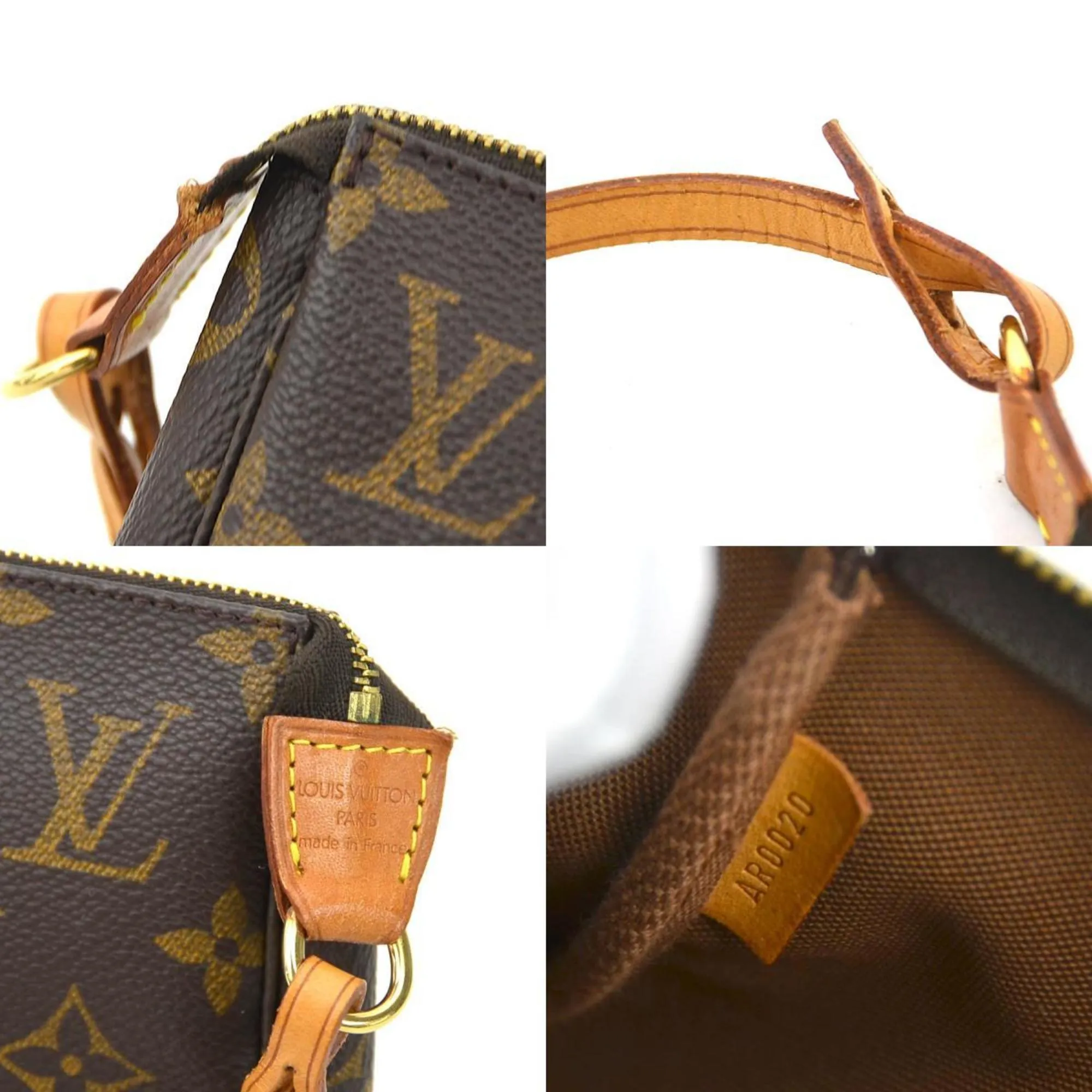 Louis Vuitton Pochette Accessoire Canvas Clutch Bag (Pre-Owned)