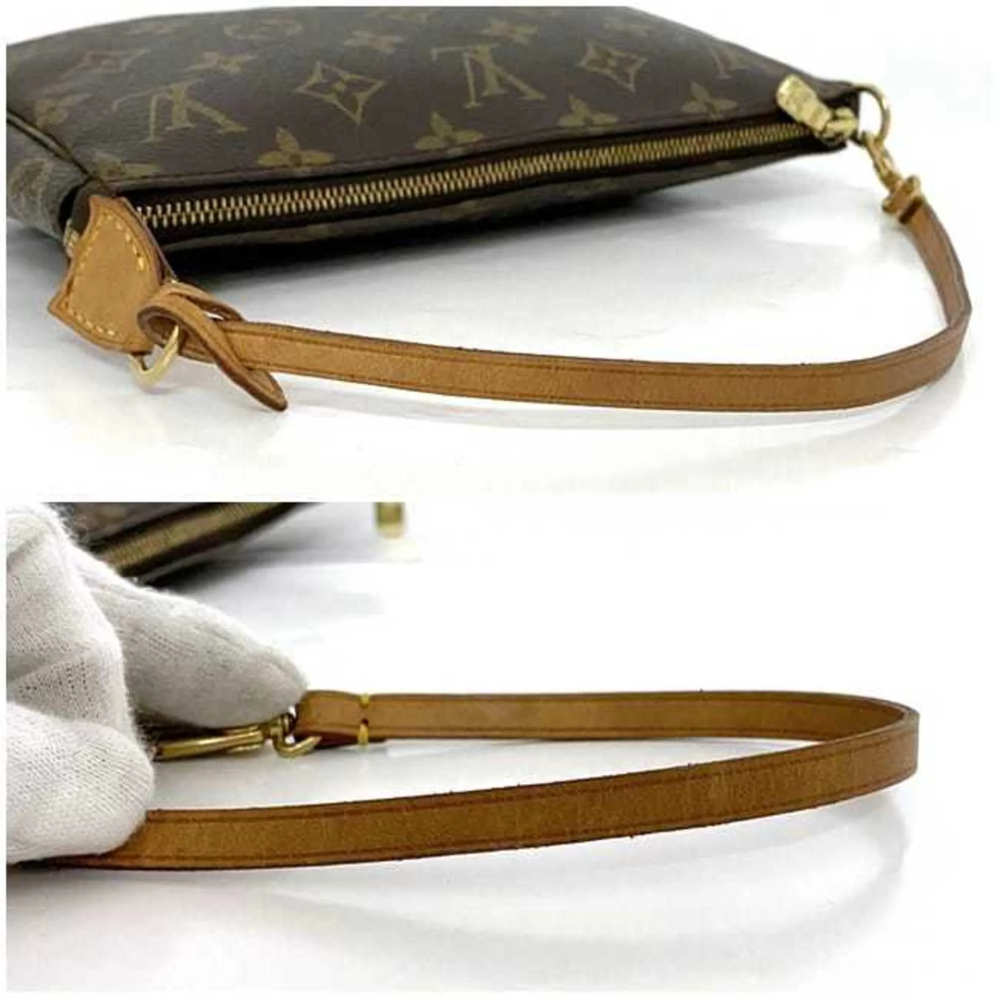 Louis Vuitton Pochette Accessoire Canvas Clutch Bag (Pre-Owned)