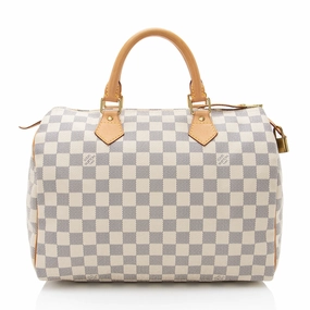 Louis Vuitton Damier Azur Speedy 30 Satchel