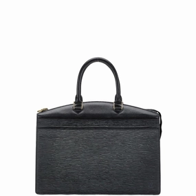 Louis Vuitton Noir Cuir Ombre Leather Handbag (Pre-Owned)