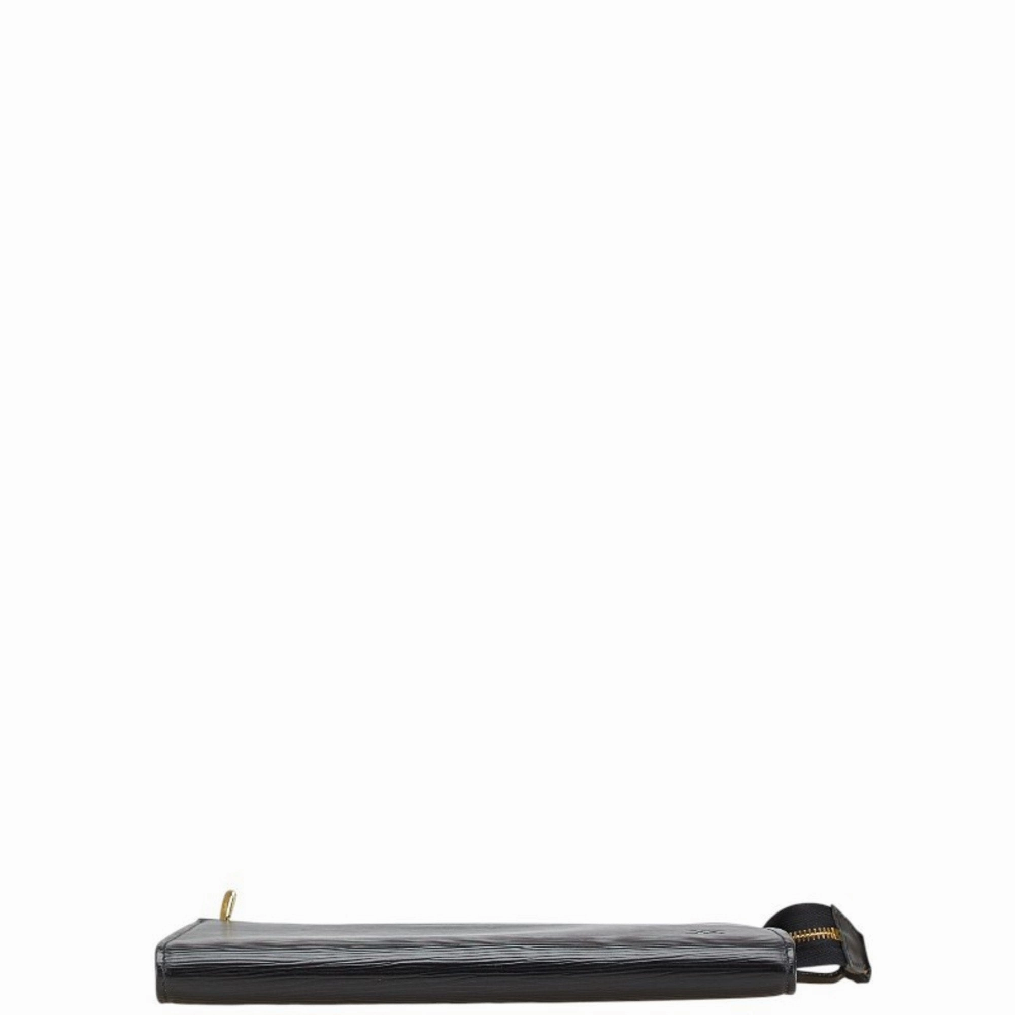 Louis Vuitton Noir Leather Handbag Pochette Pouch (Pre-Owned)