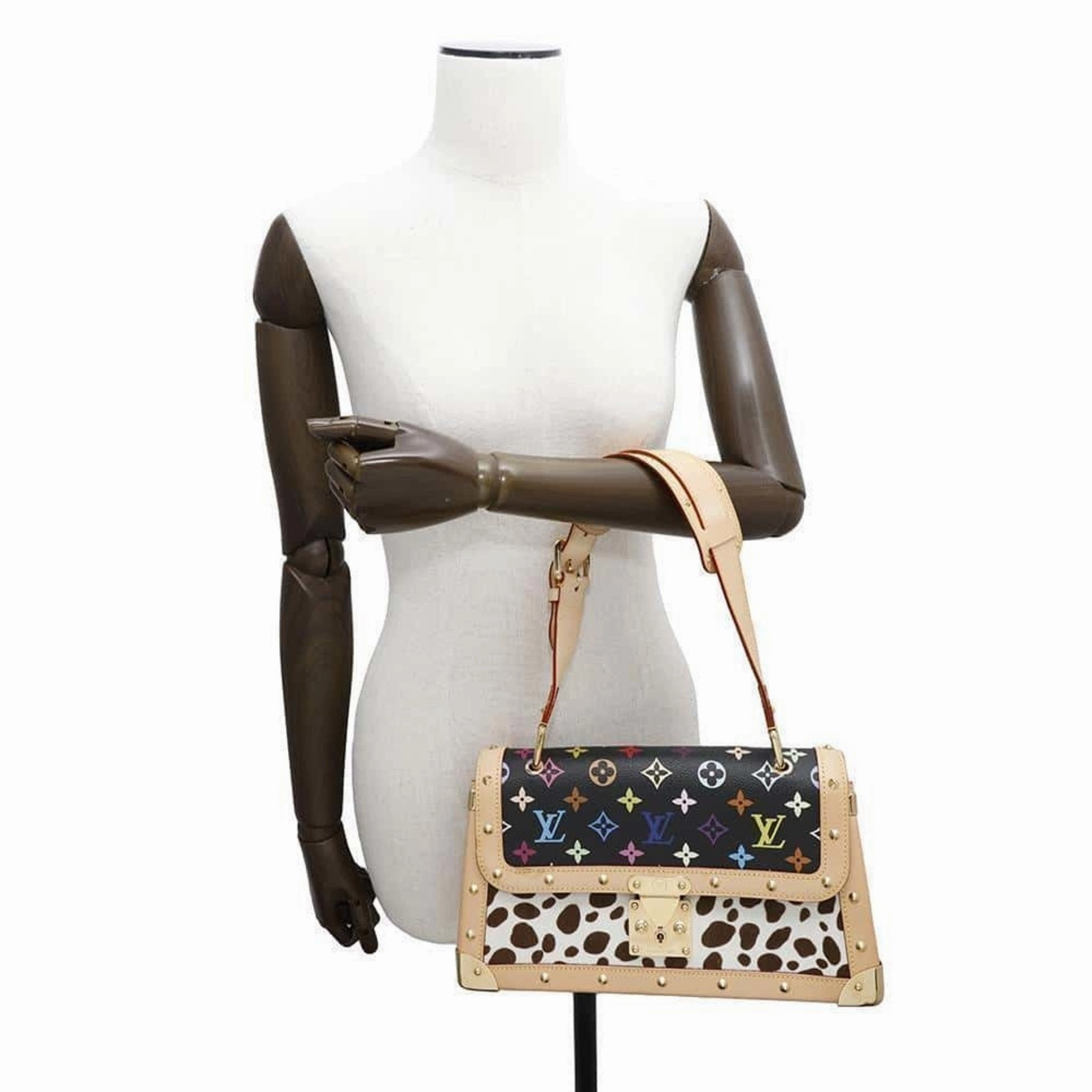 Louis Vuitton  Noir Monogram colore Leather Handbag (Pre-Owned)