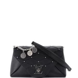 Love Note Chain Clutch Studded Quilted Leather