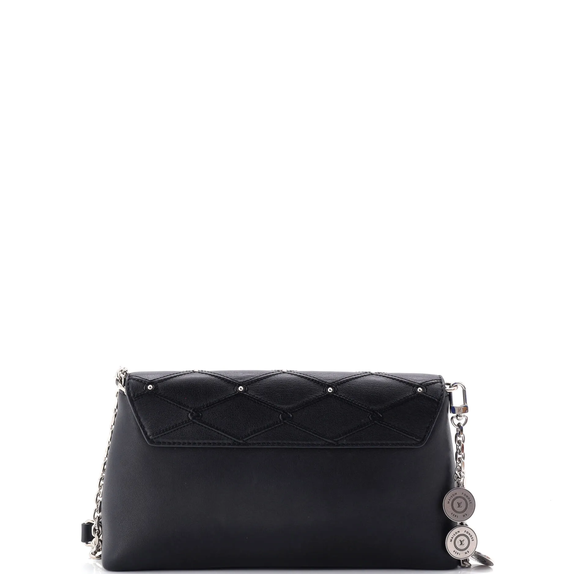 Love Note Chain Clutch Studded Quilted Leather