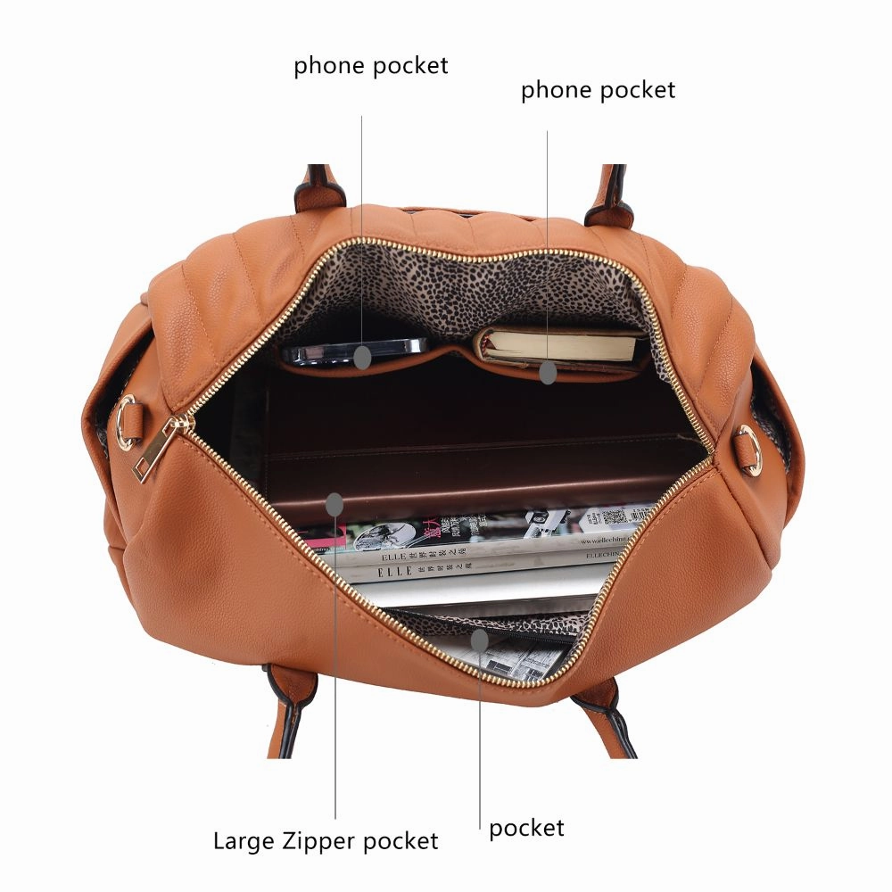Luana Quilted Vegan Leather Womens Duffle Bag