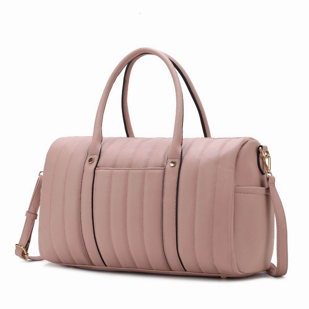 Luana Quilted Vegan Leather Womens Duffle Bag