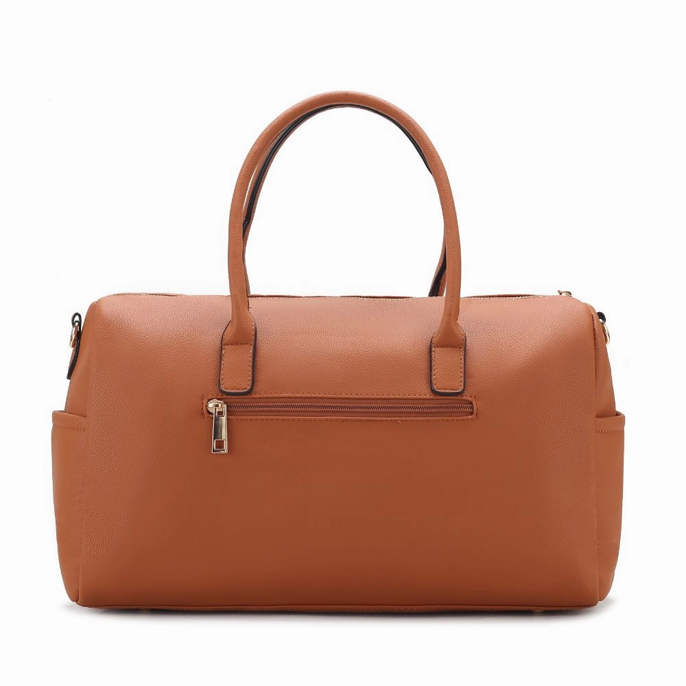 Luana Quilted Vegan Leather Womens Duffle Bag