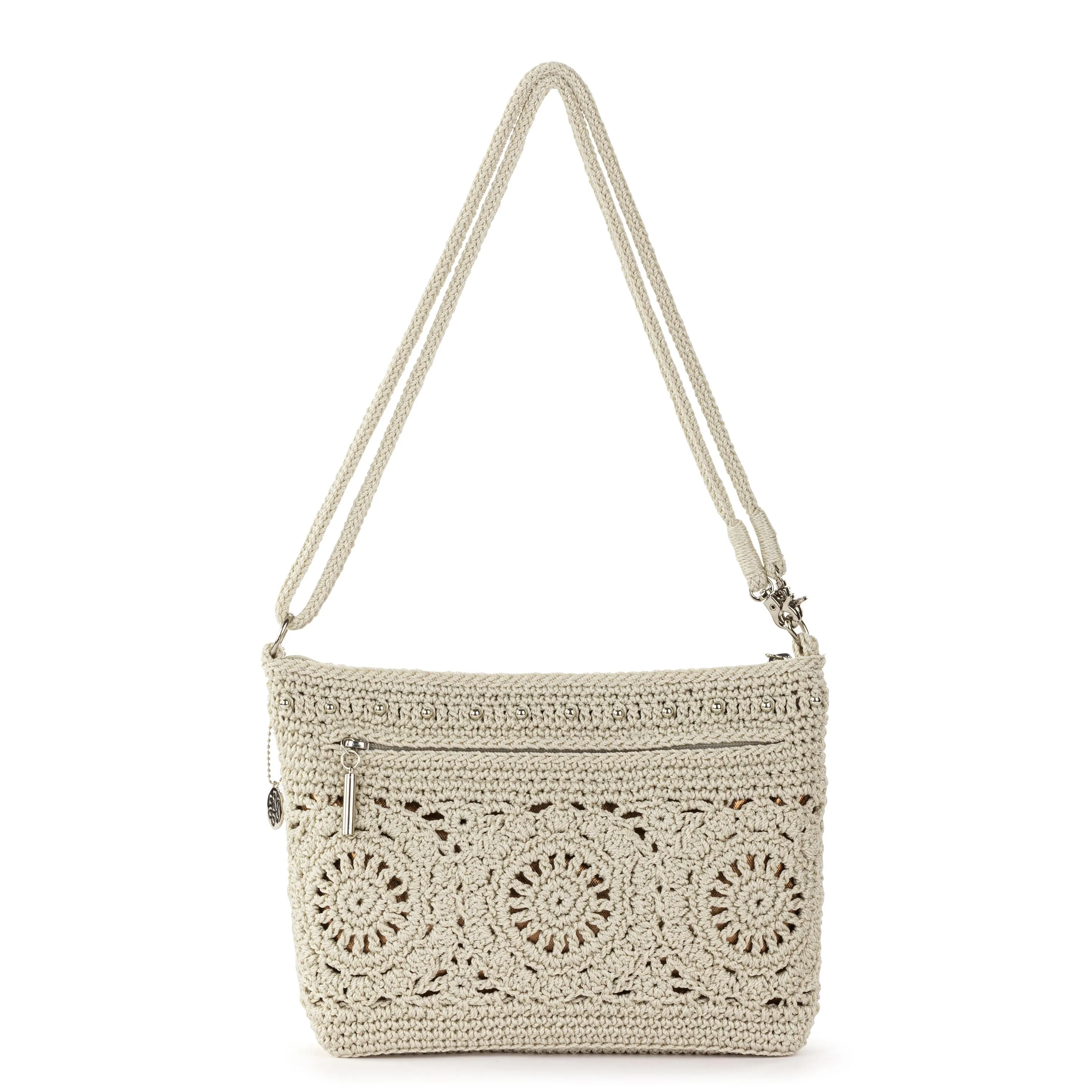 Lumi Crossbody - Hand Crochet - Natural Medallion