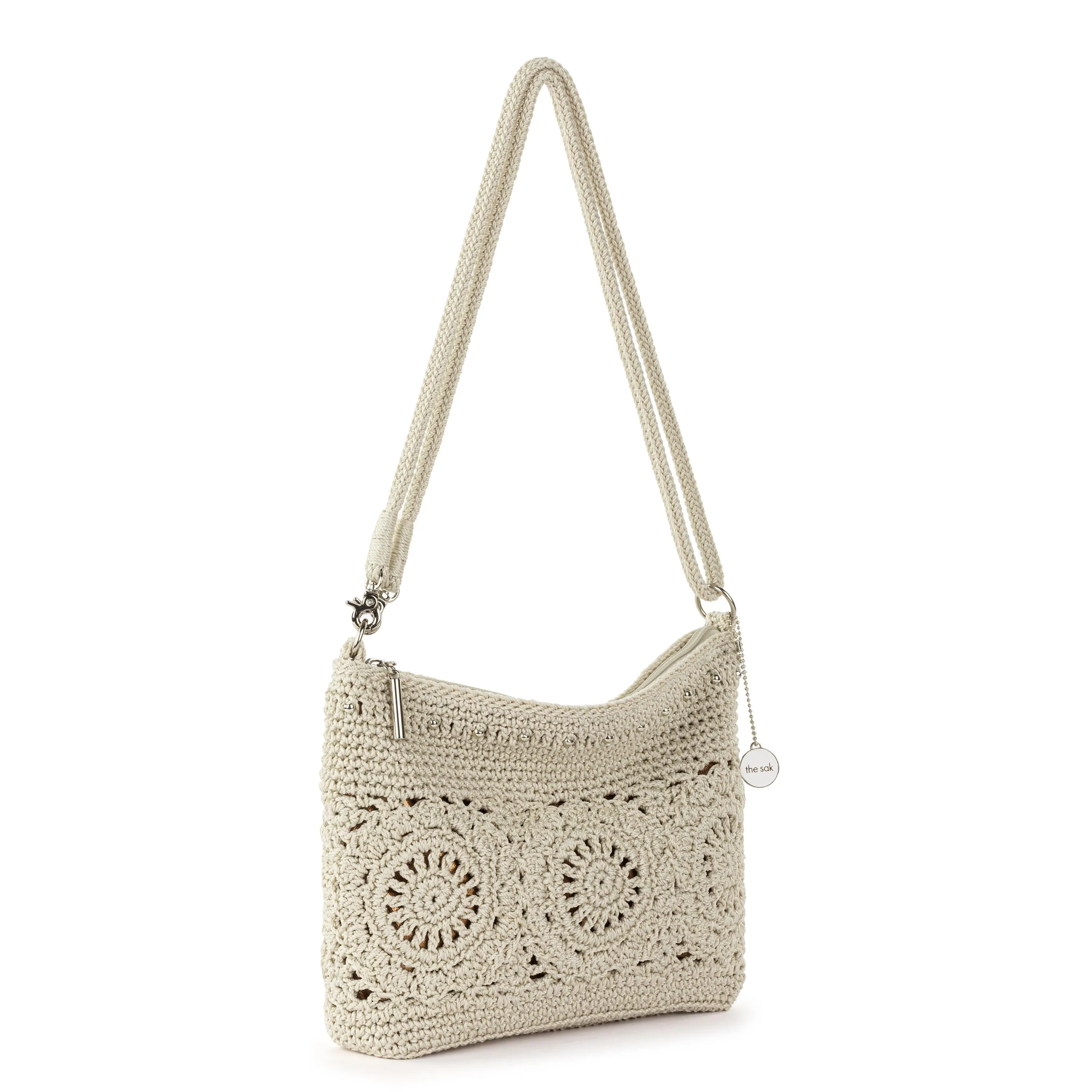 Lumi Crossbody - Hand Crochet - Natural Medallion