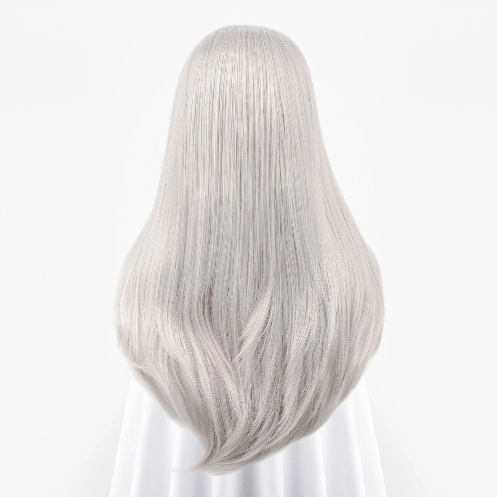 Luna - Silver Gray Long Straight Synthetic Lace Front Cosplay Wig