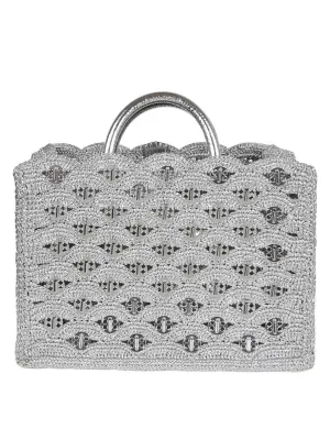 Lurex Raffia Tote Bag